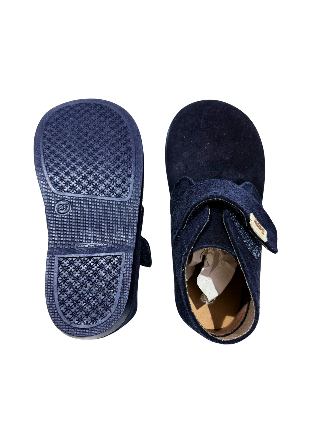 Bota de ante azul