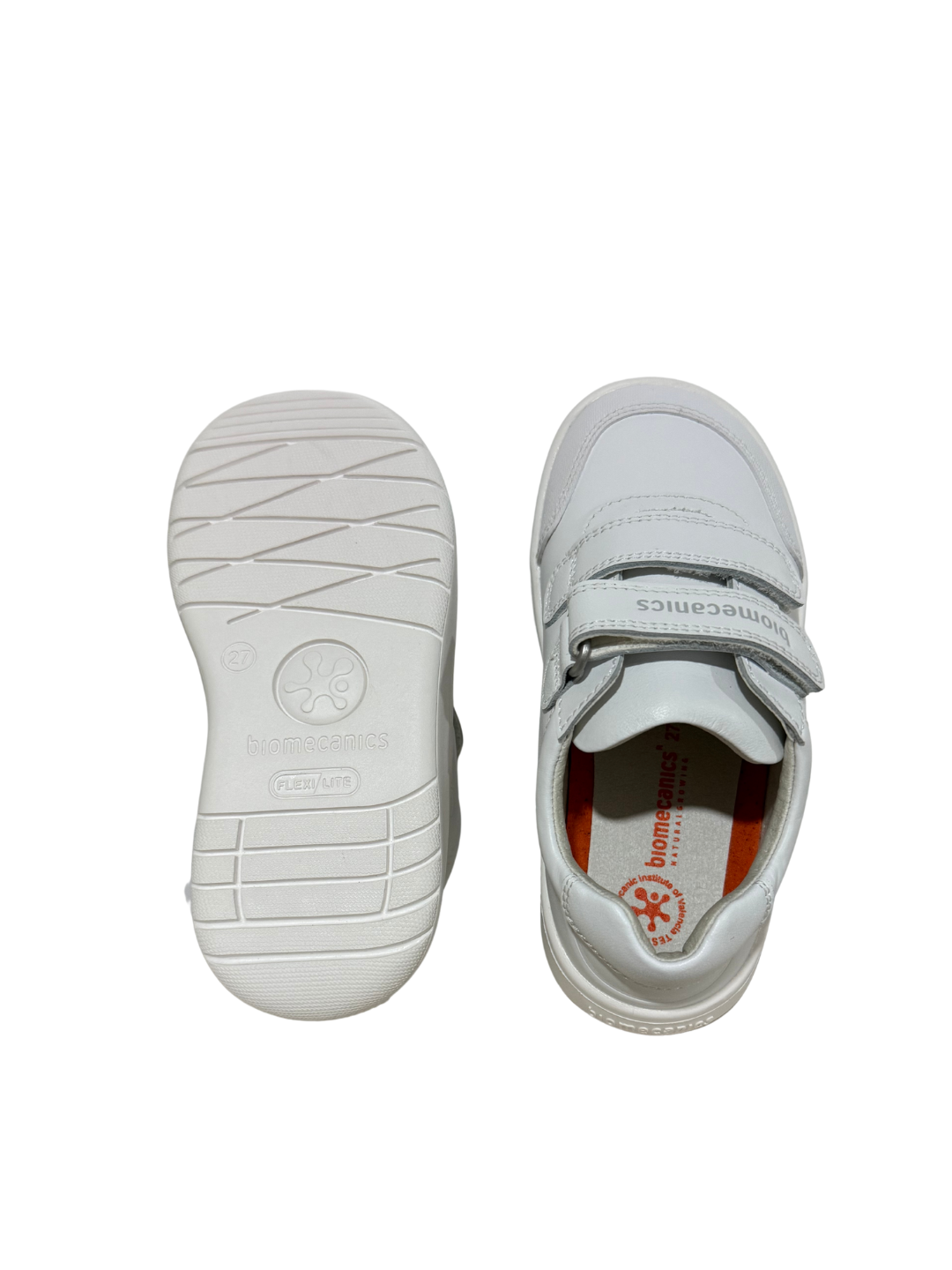 zapatilla piel blanca b biomecanic
