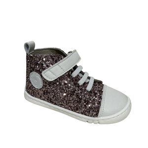 Zapatilla piel y glitter piruflex