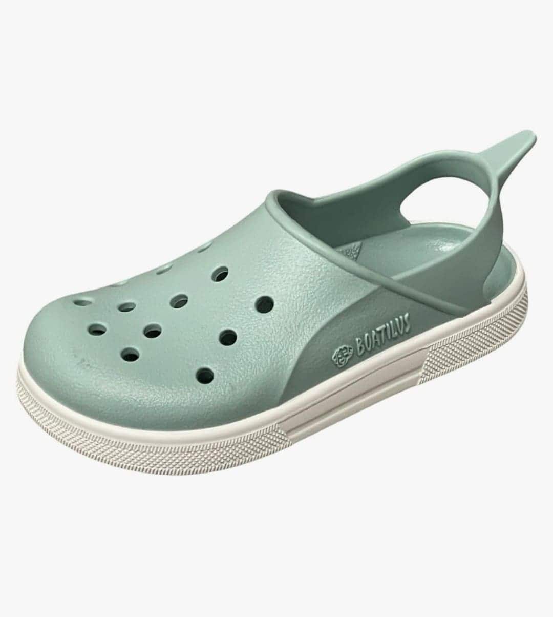 Boatilus Cloggy infantil verde menta — sandalia respetuosa para piscina y playa