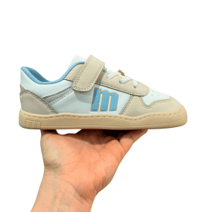 Zapatilla respetuosa Mustang azul claro y gris